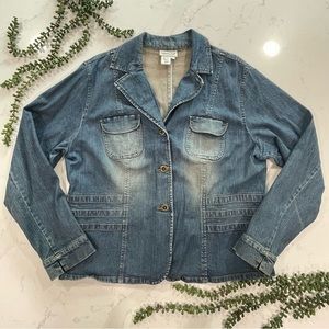 Vintage Coldwater Creek Blue Jean Denim Jacket